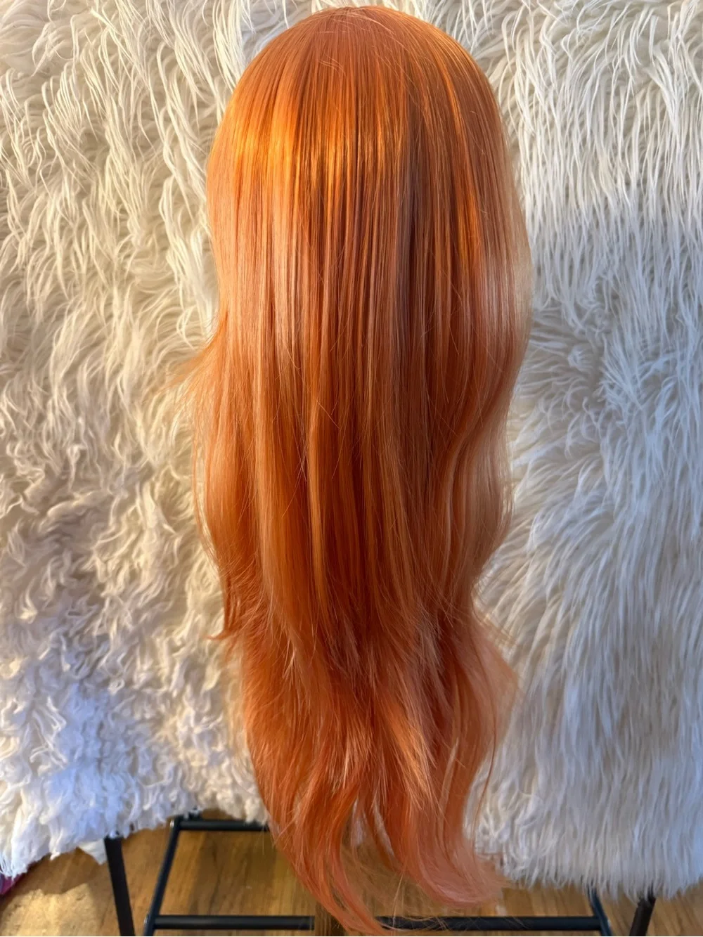 Synthetic Long Layered Wig in Strawberry Red